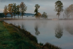 Mlha nad rybníkem